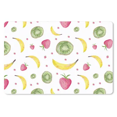 Produktbild von MuchoWow® Mauspad Mousepad Obst - Aquarell - Weiß - Muster 27x18 cm - Mousepads - Maus Mat - Pad - Mausunterlage - Büroartikel - Desk Matten