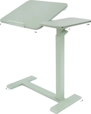 Obrázek produktu pro Mobilní stojící stůl, výškově nastavitelný 66-104 cm, velká a malá stolová deska, moderní design, zelený