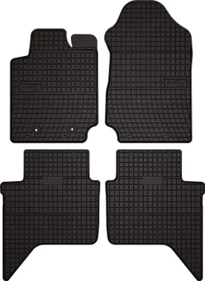 Image de Tapis de sol voiture en caoutchouc pour Ford Ranger MK5 FL (2015-2022, pickup) Noir, lot de 4 pièces, fixations