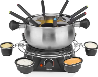 Image de TriStar FO-1109 Set à fondue familial - 8 personne(s) - 1.3 l - Noir - Acier inoxydable - Rond - 190 °C - Acier inoxydable