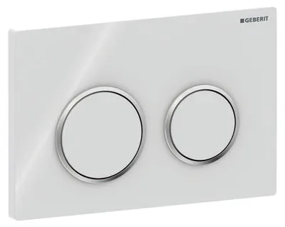 Produktbild von Geberit-Abdeckplatte Kappa21 für Be- tätigung v. oben/vorne weiß/hochglanz vc