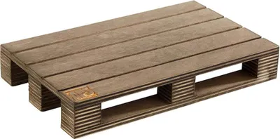 Produktbild von APS Servierbrett GENUSSPALETTE aus Birkenholz im Palettenstyle BxTxH: 20 x 12 x 3 cm