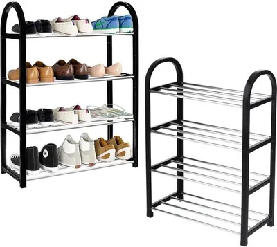 Zdjęcie produktu dla Półka Szafka na Buty Obuwie Regał Stojak Organizer Stojący 4 Poziomy