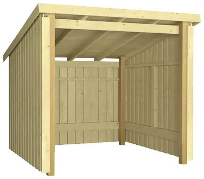 Produktbild von Plus Fahrradunterstand Nordic 213 x 208 cm natur offen