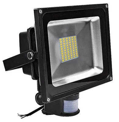 Produktbild von Greenmigo 50W Fluter mit Bewegungsmelder Strahler Warmweiß Schwarz Aluminium Gehäuse IP65 Wasserdicht LED Lampe Wandleuchter Flulicht Flutbeleuchtung LED Gartenlampe Außenstahler