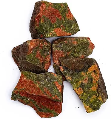 Immagine prodotto di Unakite grezza – dimensioni: circa 4-8 cm; peso: circa 500 grammi. Disponibile online, alta qualità, spedizione immediata