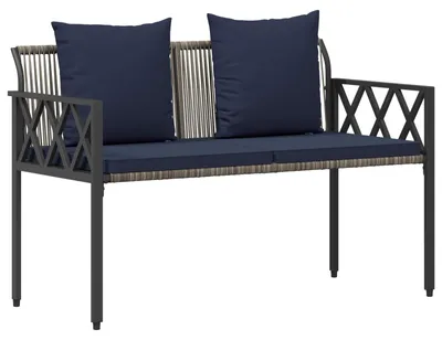 Produktbild von vidaXL Bänke für Outdoor 2 -Seater 116 x 56 x 75 cm Poly-Rattan