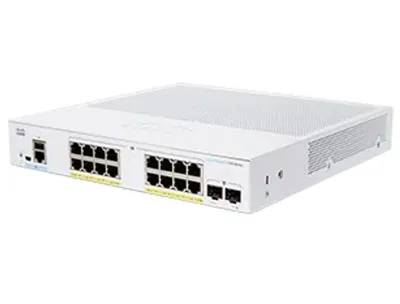 Immagine prodotto di Cisco serie 250 CBS250-16P-2G - Switch - L3 - Smart - 16 x 10/100/1000 (PoE+) + 2 x Gigabit SFP - Montabile su rack - PoE+ (120 W)