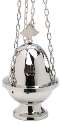 Produktbild von NKlaus dreieckiger Weihrauchschwenker in Tropfenform, Kette 77cm
