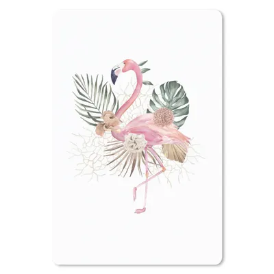 Produktbild von MuchoWow® Mauspad Mousepad Pflanzen - Flamingo - Blumen 40x60 cm - Mousepads - Maus Mat - Pad - Mausunterlage - Schreibtisch Accesoire
