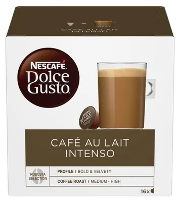 Immagine prodotto di Nescafé Dolce Gusto Café au lait Intenso, caffè, caffè latte, capsula di caffè, 16 capsule