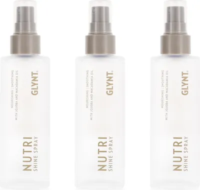 Produktbild von Glynt Nutri Shine Spray 3 x 100 ml Haaröl mit Jojoba & Macadamia Set