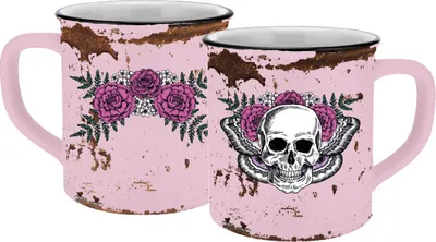 Produktbild von Tasse Lady Skull Emaille-Optik 400ml