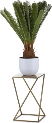 Productafbeelding van Howhomely moderne plantenbak met frame, 40 cm - Golders, stevile en eenvoudige metalen bloemenrekken