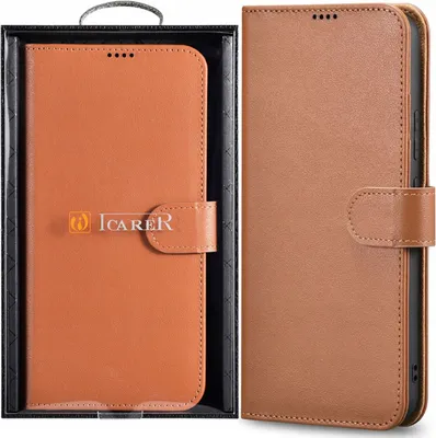 Obrázok produktu pre Icarer Case Kožené puzdro pre Samsung Galaxy S22+ Brown
