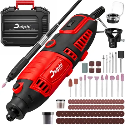 Immagine prodotto di Mini smerigliatrice diritta multifunzione set XXL con accessori
