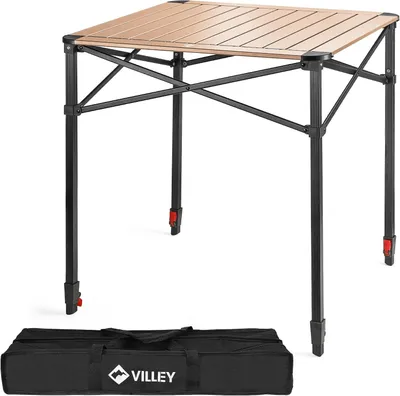 Produktbild von Campingtisch Aluminium Klapptisch mit Tragetasche, klappbarer Campingtisch aus Aluminium, klappbarer Balkontisch, Gartentisch für Picknick, Cam