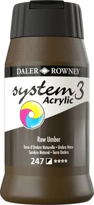 Produktbild von Daler Rowney System3 Acrylfarbe Raw Umber 500 ml 1 Stck