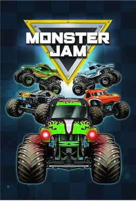 Obrázok produktu pre Monster Jam - Deka, fleece, nákladné auto AG2421 (150 cm x 100 cm) (čierna/modrá)