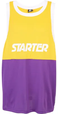 Imagen del producto de Camiseta sin mangas para hombre Starter Split Mesh, color californiayellow/realviolet, talla S/M