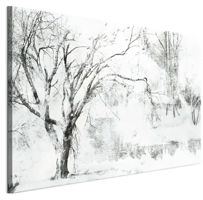 Immagine prodotto di LUMASOUL Quadri su tela 90x60 cm, Motivo invernale 2, Quadri da Parete per Soggiorno e Camera da Letto, 1 pezzo