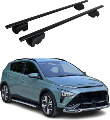 Image de Barres de toit Transversales pour Hyundai Bayon 2020-2023 Fer Noir ABE