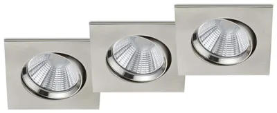 Produktbild von Trio Leuchten LED Einbauleuchten Pamir 3er-Set 650410307, Metall Nickel matt, in