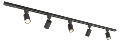 Produktbild von hoftronic LED Schienensystem 1,5 m 5 Strahler 2700K GU10 IP20 Schwarz
