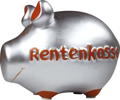 Produktbild von KCG 100490 Spardose Schwein "Rentenkasse" Keramik klein