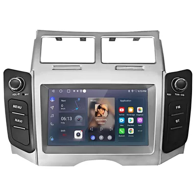 Image de Autoradio Carplay pour Toyota Yaris 2005-2011 : Android 15, GPS, Wi-Fi, Bluetooth, DAB+, SWC, USB, DSP, 2 Go + 64 Go