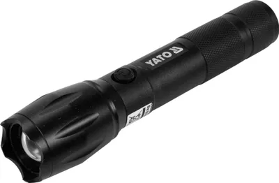 Produktbild von Yato YT-08587, Taschenlampe, Schwarz, Aluminium, Tasten, 395 nm, IP20