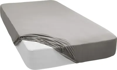 Produktbild von Spannbettlaken Jersey Spannbetttuch 100% Baumwolle Bettlaken Spannbettuch Laken 28 Farben, Größe:160 x 200 cm, Farbe:Grau