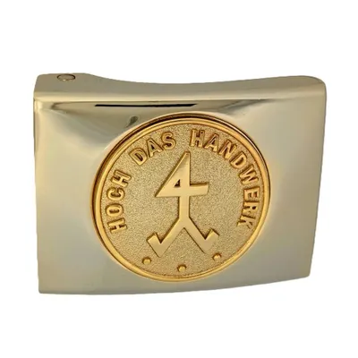 Produktbild von Koppelschloss Bildhauer Steinmetz – golden - für Alt-Meister - für 4,5 cm breite Koppelgürtel