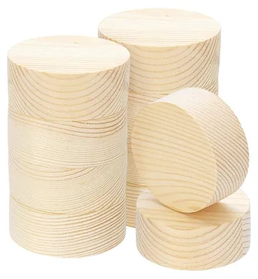 10er-Pack runde Holzscheiben 5 cm, 2 cm dick, natur