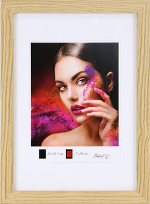 Produktbild von Holz Bilderrahmen Lifestyle Plexi Foto Rahmen Collage Wanddeko Poster HR-25 - Farbe: Natur | Format: 29,7x42