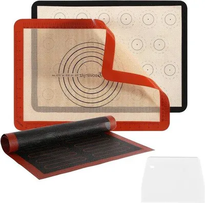 Produktbild von 3-teilige Backmatte Antihaft BPA-frei für Macarons