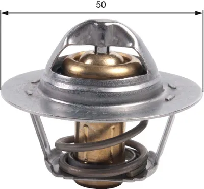 Produktbild von GATES Thermostat Kühlmittel 75°C für RENAULT Clio III Schrägheck (BR0/1, CR0/1)