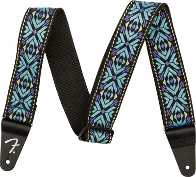 Zdjęcie produktu dla Fender Pasadena Woven Strap Blue Snowflake Tekstylne gitarowe pasy