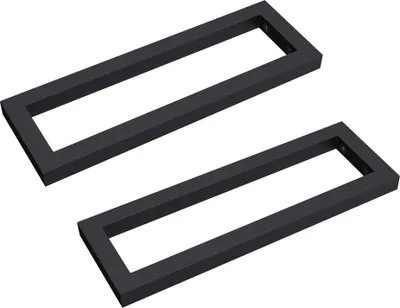 Produktbild von doporro Wandkonsole 45x3x15 cm rostfreie Edelstahl schwarz Wandhalter rechteckig Träger Regalträger Regalhalter (2 Stück) WH01