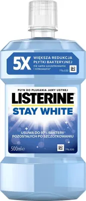 Zdjęcie produktu dla Listerine Stay White płyn do płukania jamy ustnej 500ml