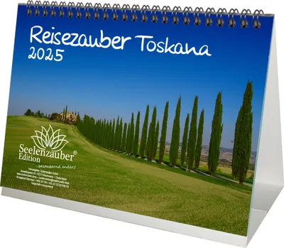Produktbild von Reisezauber Toskana DIN A5 Tischkalender für 2025 Italien Strand Urlaub Mediterran Florenz- Seelenzauber