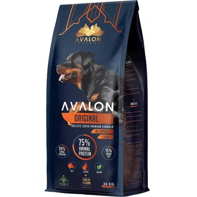 Produktbild von Avalon Original Trockenfutter Hund Huhn & Rind & Gemüse – 20kg – Hoher Fleischanteil – Premium Hundefutter – Für alle Rassen – Mit Lachsöl