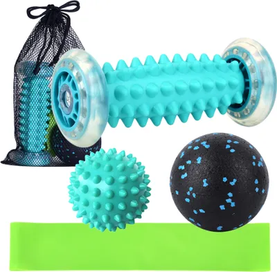 Produktbild von Lixada Fussmassage Roller Spiky Ball Faszienball Resistance Band Aufbewahrungsbeutel Set zur Schmerzlinderung Stressabbau Entspannung