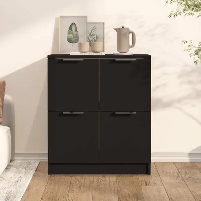 Obrázek produktu pro vidaXL Příborník černý 60x30x70 cm Materiál dřeva