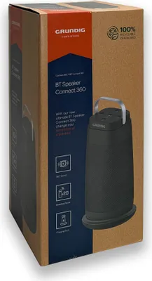 Image de Grundig GBT Connect 360, 30 W, avec et sans fil, 30 m, Enceinte stéréo portable, noir, IPX5
