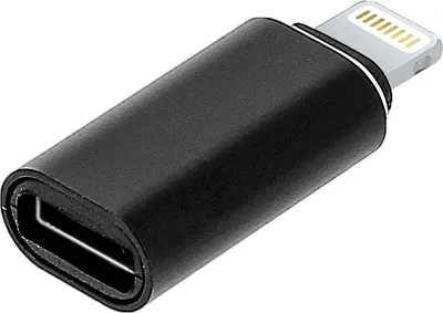 Image de Adaptateur de charge et de synchronisation Lightning / USB-C - Noir