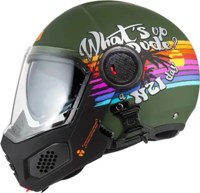 Produktbild von Nzi Minimod Duo Rainbow Modularhelm Grün L Grün L
