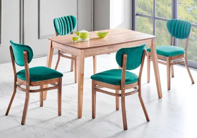 Produktbild von Luxus Esszimmer Set Esstisch 4x Stühle Tisch Esstische Essgruppe 5tlg