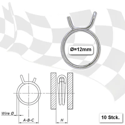Produktbild von Benzinschlauchklemmen 12mm starke Ausführung