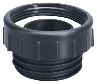 Image de INF Adaptateur de valve IBC ABS noir, lot de 2 — filetage 62 fin vers 60 grossier, compatible avec la valve IBC Schutz